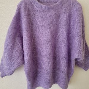 Vintage 1980th mohair  knit  sweater size Large.